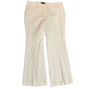 Talbots Flare Boot Cut Thick White Pants Jeans Career Preppy - Size 14W